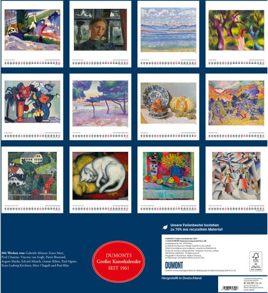 DUMONT Bildkalender 2025 205300 Grosser Kunstkalender 45x48cm