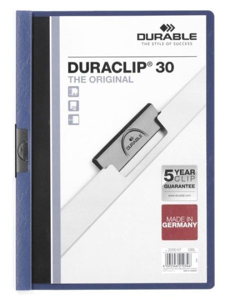 DURABLE Klemmhefter DURACLIP 30 2200/07 für 30 Blatt A4 dunkelblau