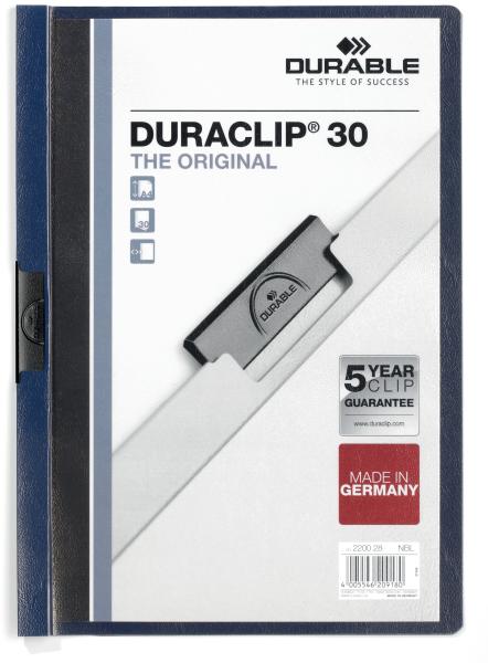 DURABLE Klemmhefter DURACLIP 30 2200/28 für 30 Blatt A4 nachtblau