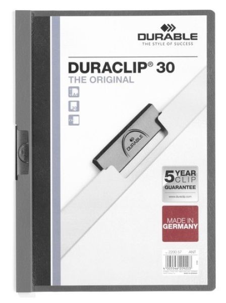 DURABLE Klemmhefter DURACLIP 30 2200/57 für 30 Blatt A4 anthrazit