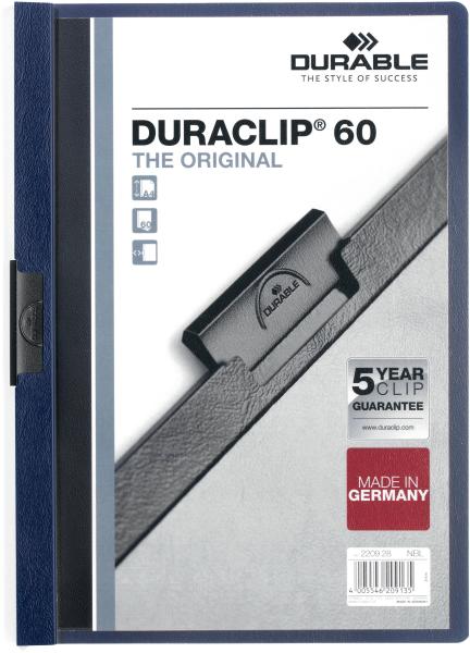 DURABLE Klemmhefter DURACLIP 60 2209/28 für 60 Blatt A4 nachtblau