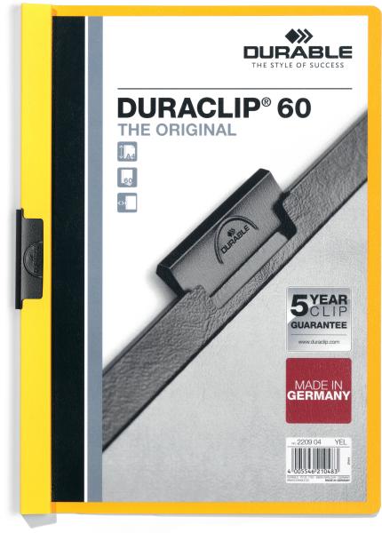 DURABLE Klemmhefter DURACLIP 60 A4 220904 gelb