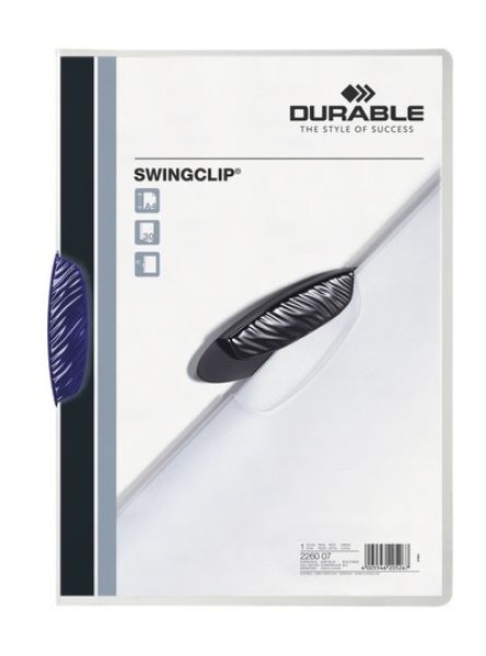 DURABLE Klemmhefter SWINGCLIP 2260/07 für 30 Blatt A4 dunkelblau