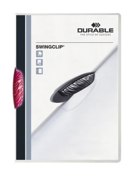 DURABLE Klemmhefter SWINGCLIP 2260/35 für 30 Blatt A4 purpur rot