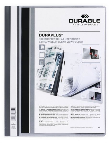 DURABLE Angebotshefter DURAPLUS 2579/10 für 100 Blatt A4 grau