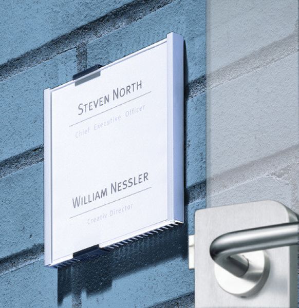 DURABLE Türschild Info Sign 480223 silber, aluminium 149x148.5mm