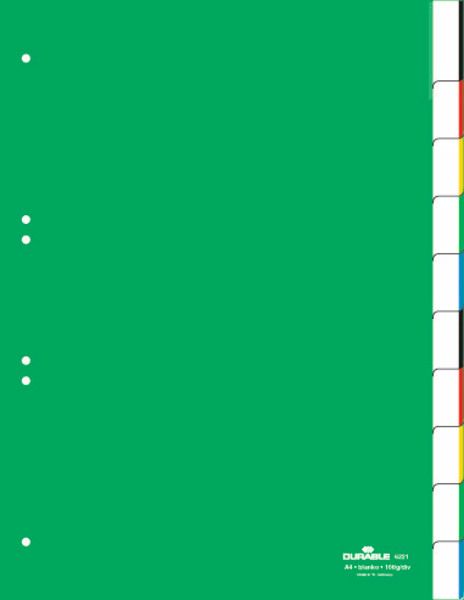 DURABLE Register grün A4 6221/05 10-teilig