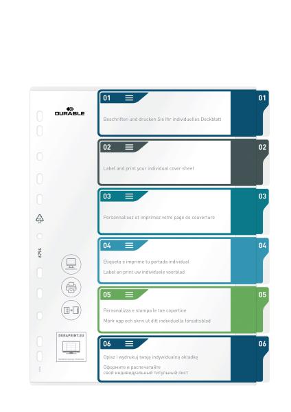 DURABLE Register A4+ 679427 mehrfarbig 1-6