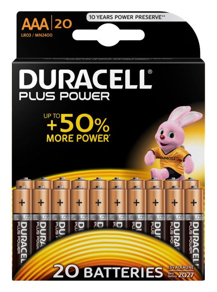 DURACELL Plus Power 4-020146 AAA/LR03 20 Stück