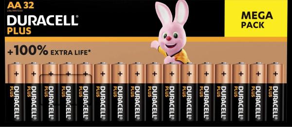 Duracell batterie plus power 4-149014 4-149014 aa/lr6 32 stück - Duracell-4-149014-5000394149014