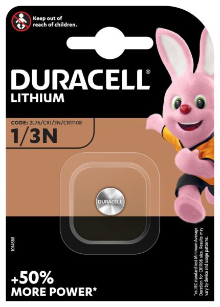 Duracell knopfbatterie lithium cr1/3n cr11108, cr1, 2l76, 3v 1 stück - Duracell-cr1-3n-5000394003323