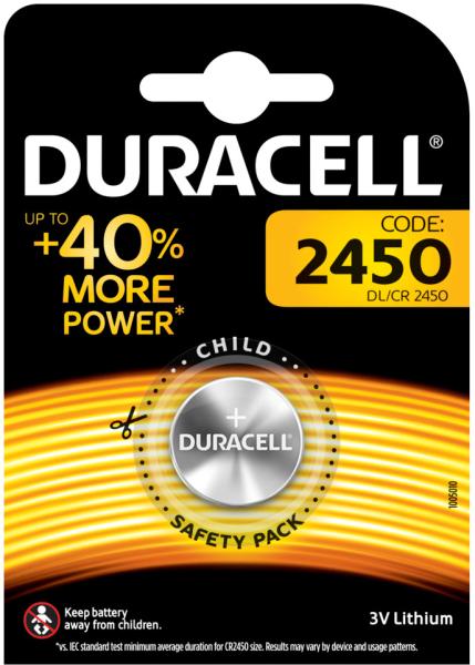 Duracell knopfbatterie specialty dl2450 cr2450, 3v - Duracell-dl2450-5000394030428