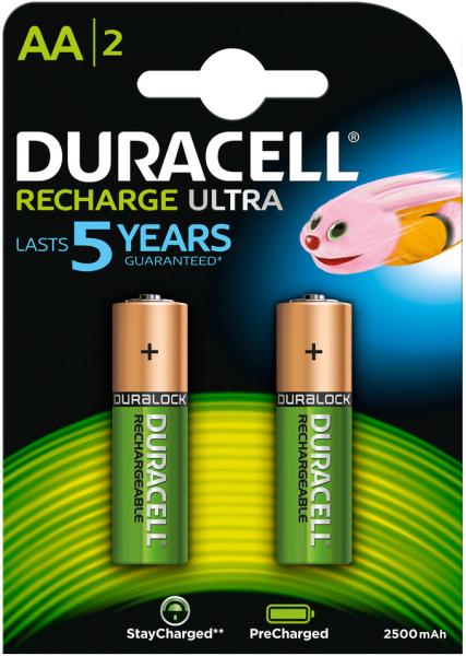 Duracell recharge ultra precharged dx1500 aa,hr6,2400mah,1.2v 2 stück - Duracell-dx1500-5000394056978