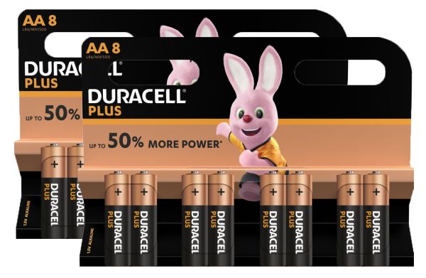 Duracell batterie plus power mn1500 aa, lr6, 1.5v 16 stück - Duracell-mn1500-7640115362230