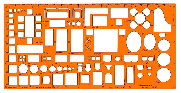 DUX Möblierungsschablone 1:50 7343 Architekt