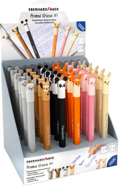 EBERHARD FABER Gelschreiber Erase It Display 560104 Animal, assortiert 36 Stück