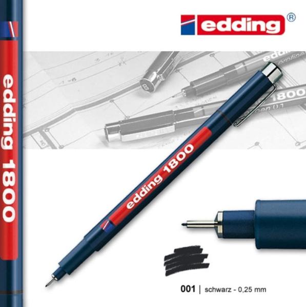 EDDING Profipen 1800 0.10-0.25mm 1800-1-01 schwarz