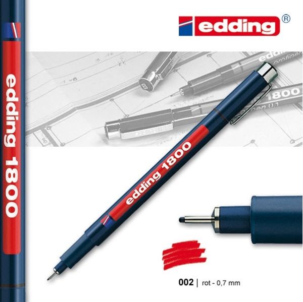 EDDING Profipen 1800 0.70mm 1800-2-07 rot