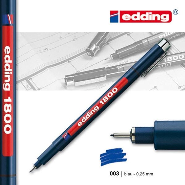 EDDING Profipen 1800 0.10-0.25mm 1800-3-01 blau