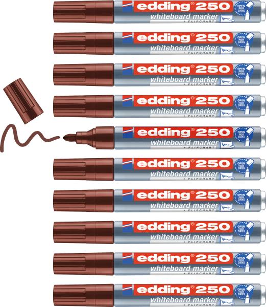 Edding whiteboard marker 250 1,5-3mm 250-7 braun - Edding-250-7-4004764012978-04