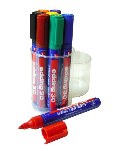 EDDING Permanent Marker 30 30-E8 8 Farben ass.