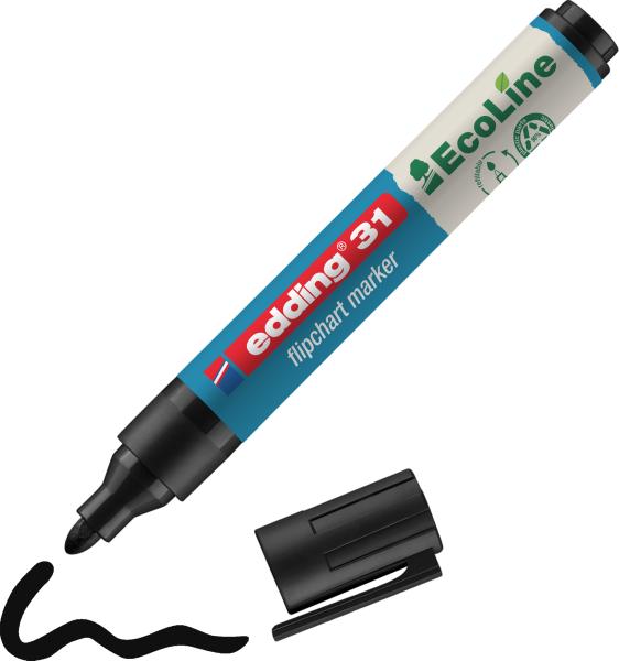 Edding flipchart marker 31 1.5-3mm 31-1 schwarz - Edding-31-1-4004764947041-03