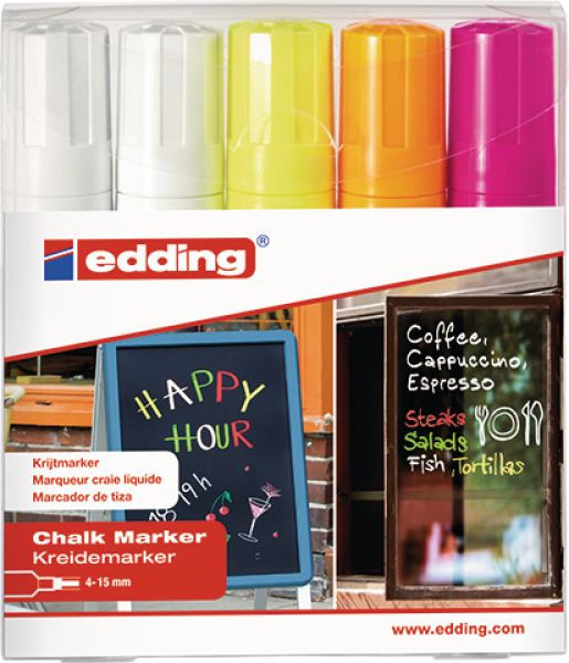 EDDING Windowmarker 4090 4-15mm 4090-E5 5 Farben ass.