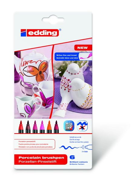 EDDING Porzellanmarker 4200 1-4mm 4200-E6-Warm 6 Warm Colours