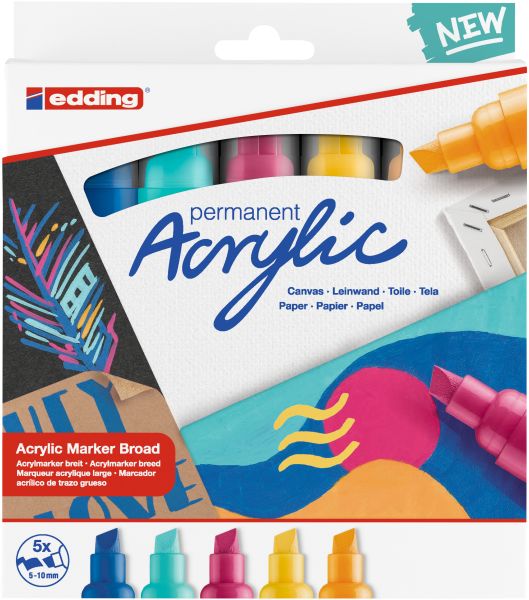 EDDING Acrylmarker 5000 5-10mm 5000-5S assortiert 5 Stück