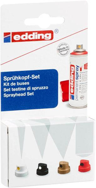 Edding sprühkopfset 5200-set 4 farben/6 stück blister - Edding-5200-set-4057305041715