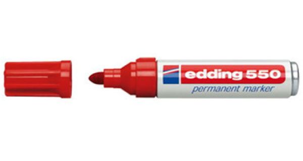 EDDING Permanent Marker 550 3-4mm 550-2 rot