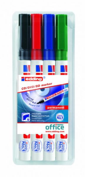 EDDING CD-Marker 8400 0,5-1mm 8400-E4 4er Etui