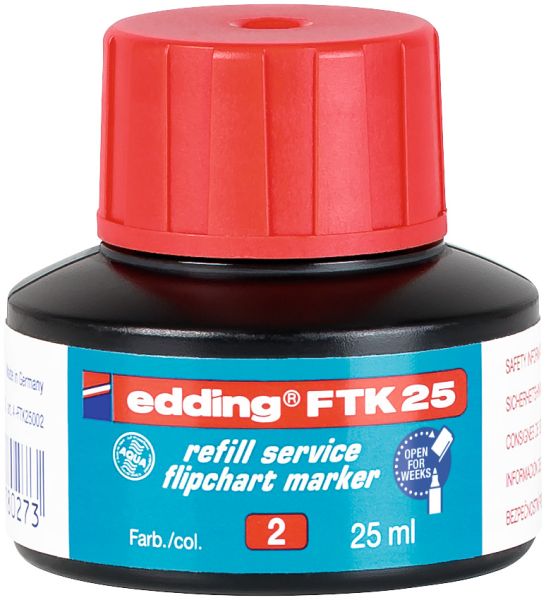 EDDING Nachfülltusche FTK25 25ml FTK-25-002 rot