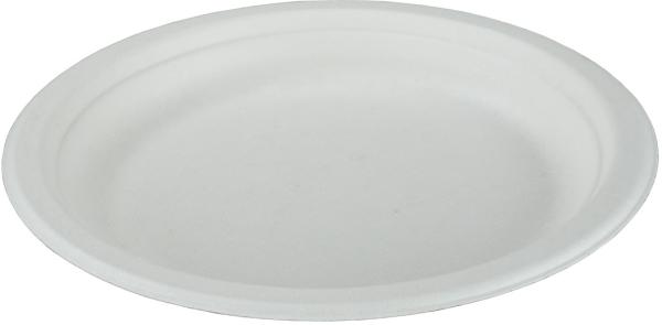 EJS Teller aus Bagasse 18cm 3142.2001 weiss 50 Stk.