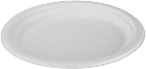 Ejs teller aus bagasse 23cm 3142.2002 weiss 50 stk. - Ejs-31422002-7611764226501