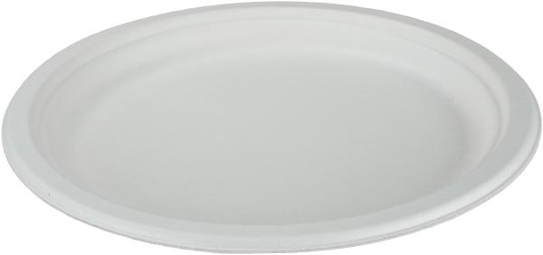 Ejs teller aus bagasse 26cm 3142.2003 weiss 50 stk. - Ejs-31422003-7611764000057