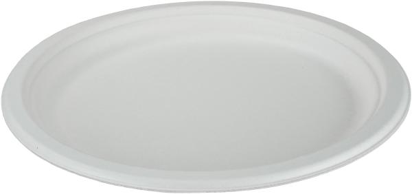 EJS Teller aus Bagasse 26cm 3142.2003 weiss 50 Stk.