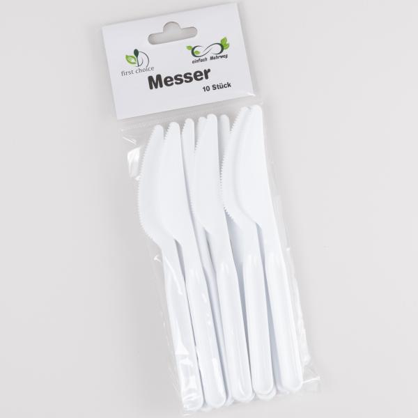 ELCO Messer aus Kunststoff 10021110-001 Mehrweg weiss, 10Stk.