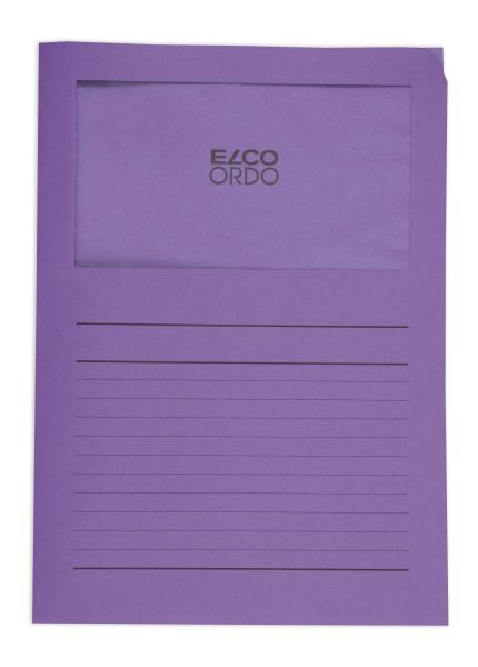 ELCO Sichthülle Ordo 120g A4 29489.53 violette, Fenster 100 Stück