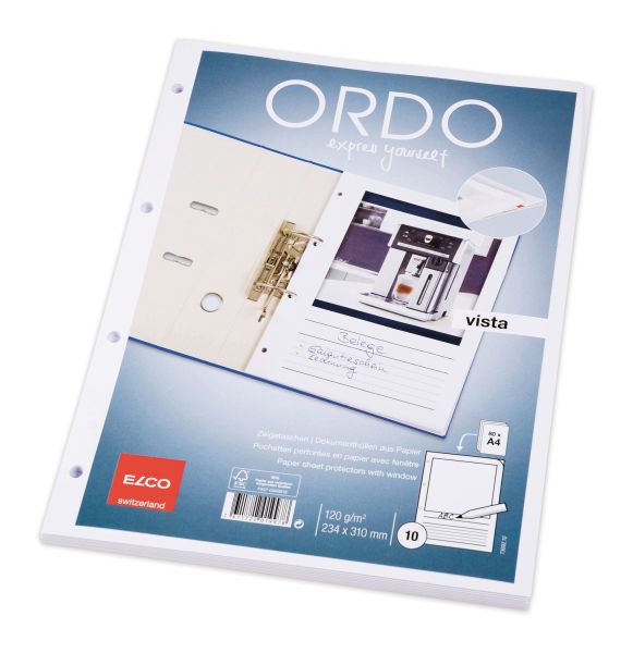 ELCO Organisationsmappen Ordo Vista 73692.10 weiss, 120g, gelocht 10 Stück