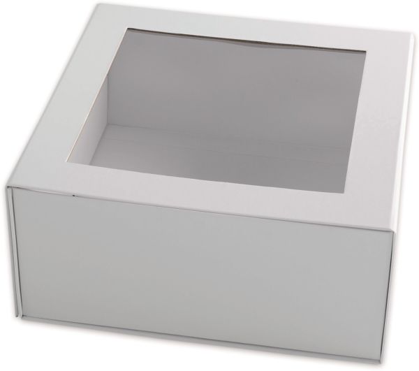 ELCO Geschenkbox m. grossem Fenster 82115.10 weiss, 22x22x10cm 5 Stk.