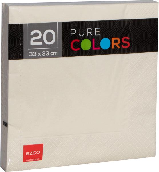 ELCO Serviette Zelltuch 33x33cm PC334020-004 3-lagig, crème 20Stk.