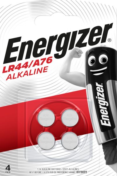 ENERGIZER Knopfzelle E300141401 L44/A76, 4 Stück