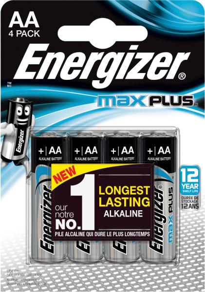 ENERGIZER Batterie Max Plus 1,5V E91/AA Mignon 2800 mAh 4 Stück