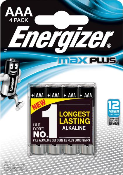 ENERGIZER Batterie Max Plus 1,5V E92/AAA Micro 1300 mAh 4 Stück