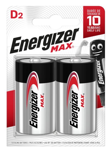 ENERGIZER Batterien Max D 1.5V LR20/AM1/E95 95 2 Stück