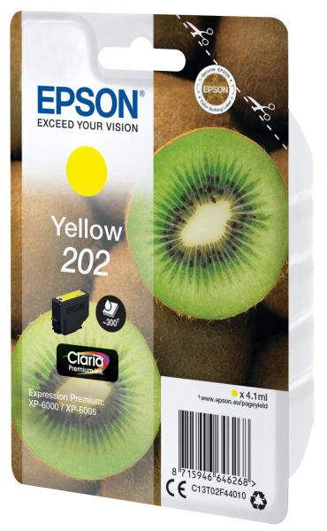 EPSON Tintenpatrone 202 yellow T02F440 XP-6000/6005 300 Seiten