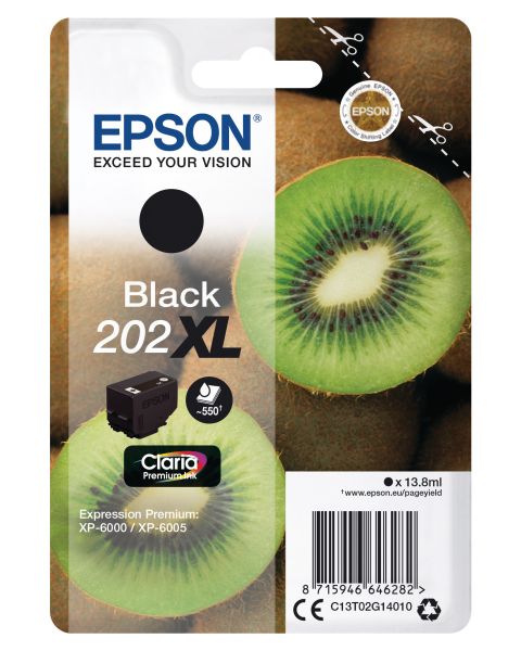 EPSON Tintenpatrone 202XL schwarz T02G140 XP-6000/6005 550 Seiten