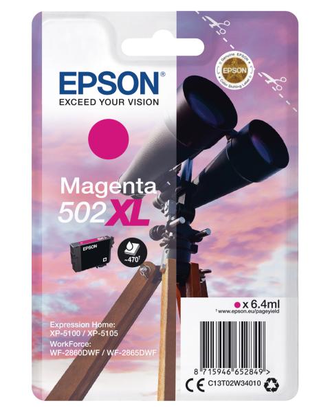 EPSON Tintenpatrone 502XL magenta T02W340 WF-2860/XP-5100 470 Seiten