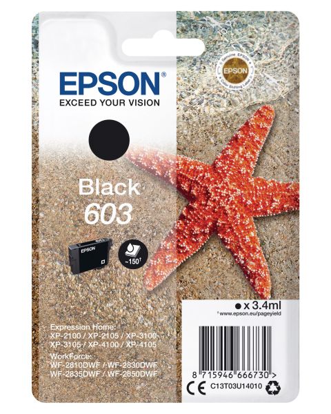 EPSON Tintenpatrone 603 schwarz T03U14010 XP-2100 150 Seiten